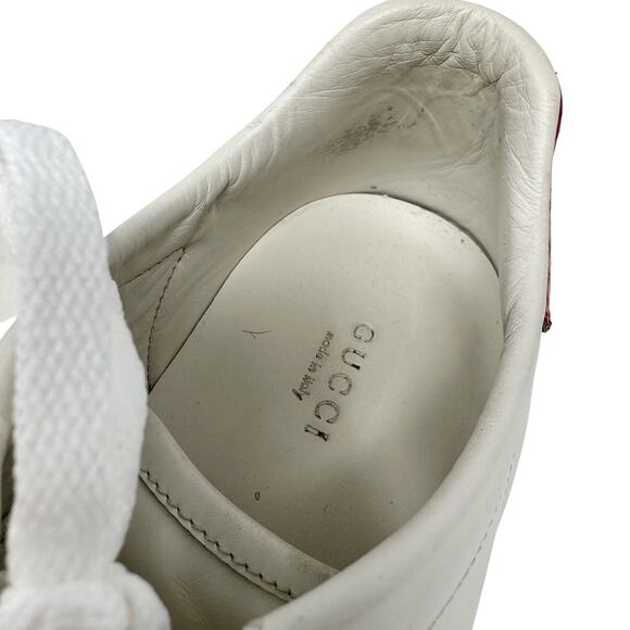 Gucci Ace Bee Embroidered Leather Sneakers White Size 39.5 US 9.5 - Picture 5 of 10